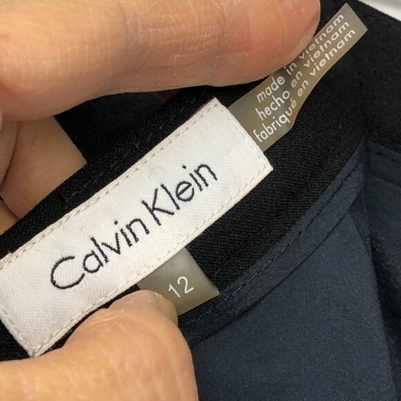 Calvin Klein Black Gold buttoned Knee Length Pencil Skirt size 12 - Picture 3 of 14